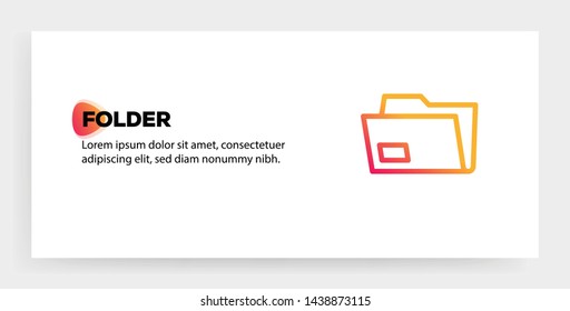 FOLDER AND ILLUSTRATION ICON CONCEPT