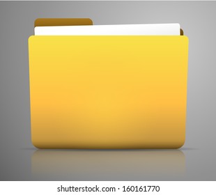 Folder Illustration / Icon on smooth background