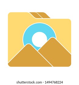 folder images icon. flat illustration of folder images - vector icon. folder images sign symbol