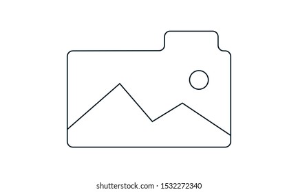 Folder images icon. flat illustration of folder images - vector icon. folder images sign symbol	