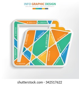 Folder info graphic design. Clean vector
