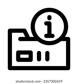 folder info icon for your website, mobile, presentation, and logo design.