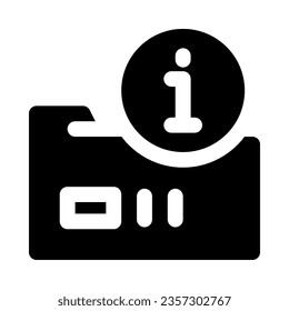 icono de información de carpeta para tu sitio web, móvil, presentación y diseño de logotipo.
