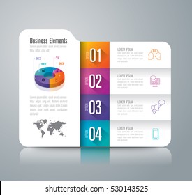 Folder infographic design vector and marketing icons can be used for workflow layout, diagram, annual report, web design. Business concept with 4 options, steps or processes.