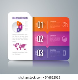 Los iconos de vectores y marketing de diseño infográfico de carpetas se pueden utilizar para diseño de flujo de trabajo, diagrama, informe anual, diseño web. Concepto de negocio con 3 opciones, pasos o procesos.