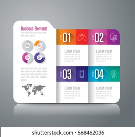 Folder infographics design vector and marketing icons can be used for workflow layout, diagram, annual report, web design. Business concept with 4 options, steps or processes.