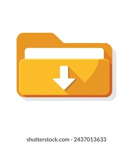 Folder isolated flat vector illustration
