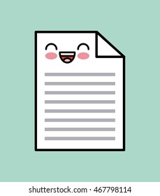 folder kawaii icon vector illustration eps10 graphic