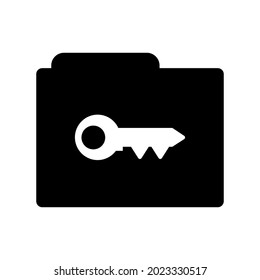 Folder key icon.doc,protection (vector illustration)
