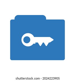 Folder key icon.document,safe (vector illustration)