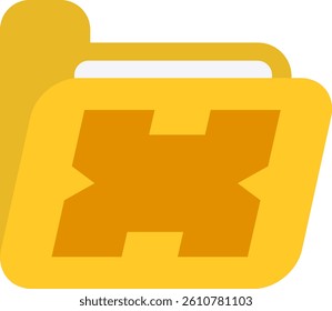 Folder Letter Vector Element Alphabet X