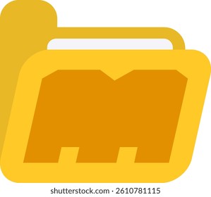 Folder Letter Vector Element Alphabet M