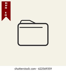 Folder line design vector icon