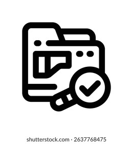folder line icon. Clean and minimalist vector icon for websites, mobile apps, presentations, and logos. Fully scalable and customizable for any project.