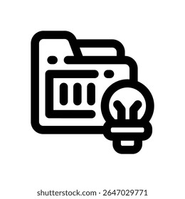 folder line icon. Clean and minimalist vector icon for websites, mobile apps, presentations, and logos. Fully scalable and customizable for any project.