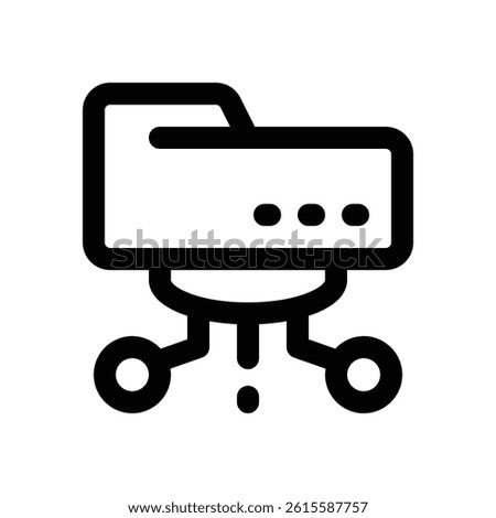 folder line icon. Clean and minimalist vector icon for websites, mobile apps, presentations, and logos. Fully scalable and customizable for any project.