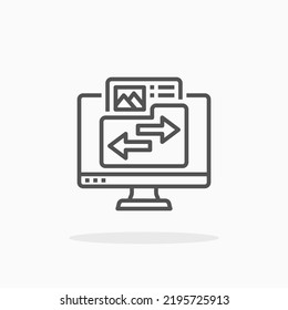 Folder line icon. Editable stroke and pixel perfect. Can be used for digital product, presentation, print design and more.