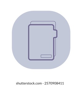 Folder line icon. Files, document outline sign. Business, documentation, paperwork concept. Vector illustration, symbol element for web design and apps