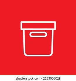 Folder line icon. Graphic resource template, vector illustration.