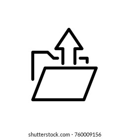 Folder line icon. High quality black outline logo for web site design and mobile apps. Vector illustration on a white background.
