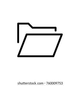 Folder line icon. High quality black outline logo for web site design and mobile apps. Vector illustration on a white background.
