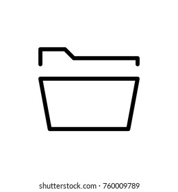 Folder line icon. High quality black outline logo for web site design and mobile apps. Vector illustration on a white background.