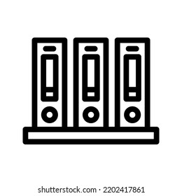 ilustración de icono de línea de carpeta vectorial