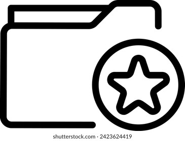 folder line icon illustration vector