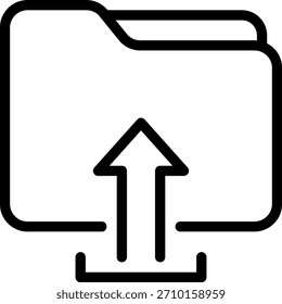 Vector de ilustración de icono de línea de carpeta