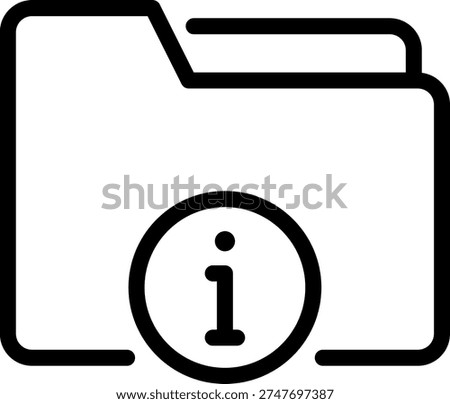 folder line icon illustration vector