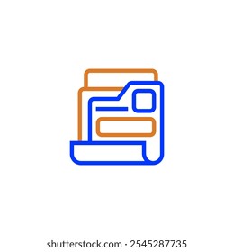 Folder line icon. linear style sign for mobile concept and web design. Outline vector icon.