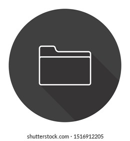 Folder line icon on Black Background 
Eps10.