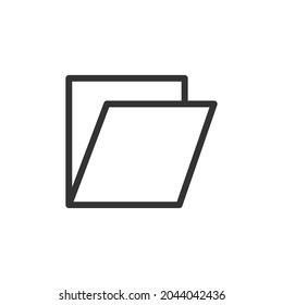 Folder line icon in trendy style. Stroke vector pictogram isolated on a white background. Folder premium outline icons.