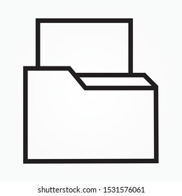 Folder line icon , Vector illustration