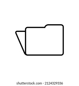 Folder line icon, vector outline logo isolated on white background
