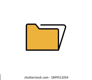 Folder line icon. Vector symbol in trendy flat style on white background. Office sing for design.