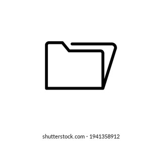 Folder line icon. Vector symbol in trendy flat style on white background. Web sing for design.