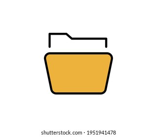 Folder line icon. Vector symbol in trendy flat style on white background. Office sing for design.
