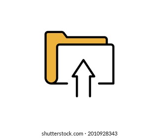 Folder line icon. Vector symbol in trendy flat style on white background. Office sing for design.