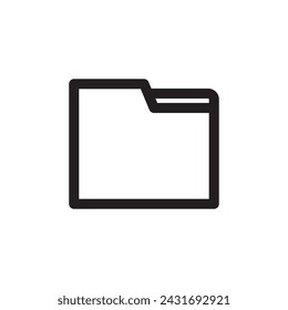 Folder line icon vektor design template and illustration with editable stroke