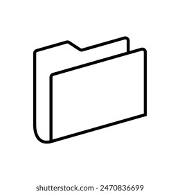 Folder line icon for websites and apps.