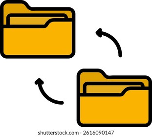 Folder Line Vector Icon Design