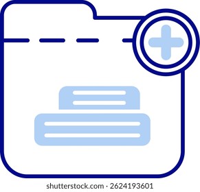 Folder Line vector Icon Design