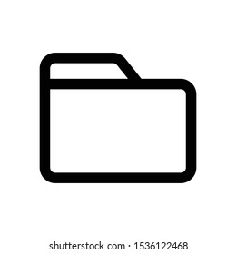 folder line vector single icon