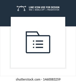 folder list icon design vector illustration