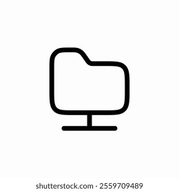 folder local connection icon sign vector