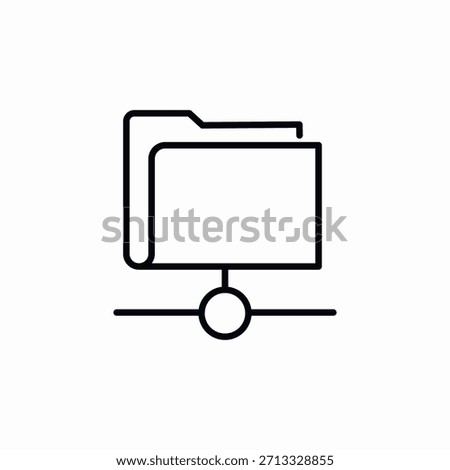 folder local storage icon sign vector