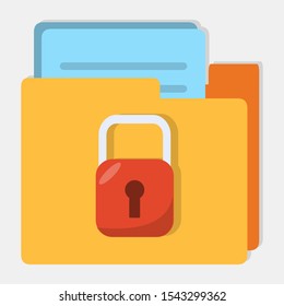 folder lock concept symbol vector illustration 
