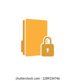 Folder lock icon graphic design template vector isolated