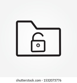 Folder lock private icon. Element of confidential line icon